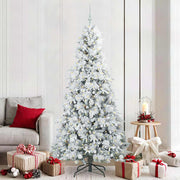 Kerstboom kunst 210 cm wit PE PVC inklapbaar