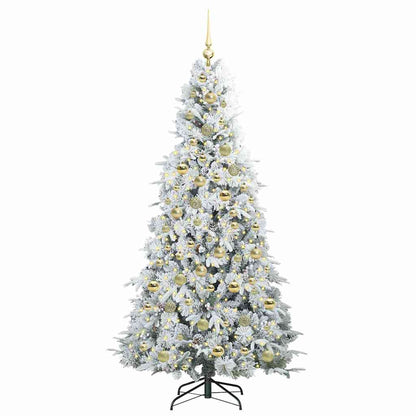 Kunstmatige Inklapbare Kerstboom Wit 210 cm PE en PVC