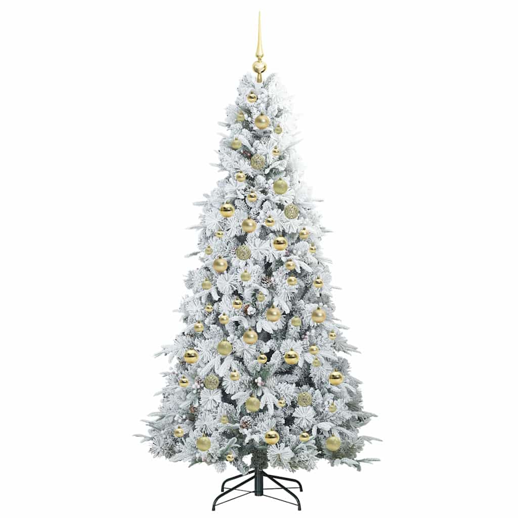 Kunstmatige Inklapbare Kerstboom Wit 210 cm PE en PVC