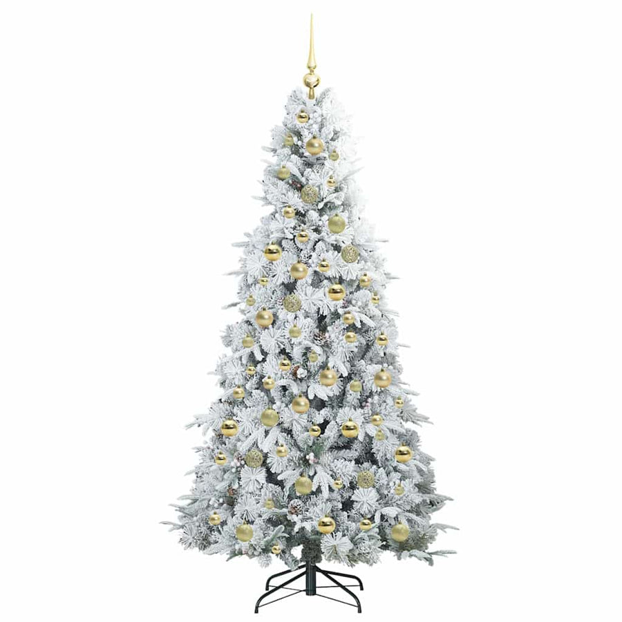 Kunstmatige Inklapbare Kerstboom Wit 210 cm PE en PVC