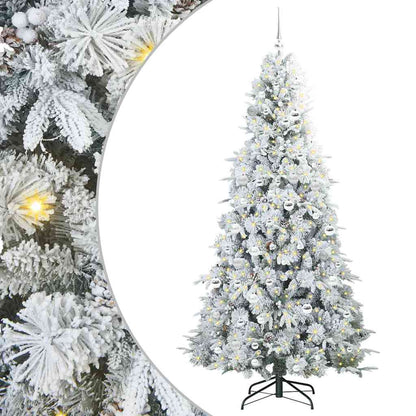 Kunstmatige Inklapbare Kerstboom Wit 210 cm PE en PVC