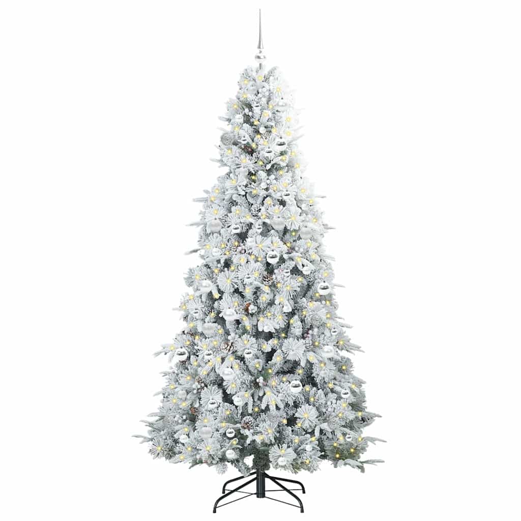 Kunstmatige Inklapbare Kerstboom Wit 210 cm PE en PVC