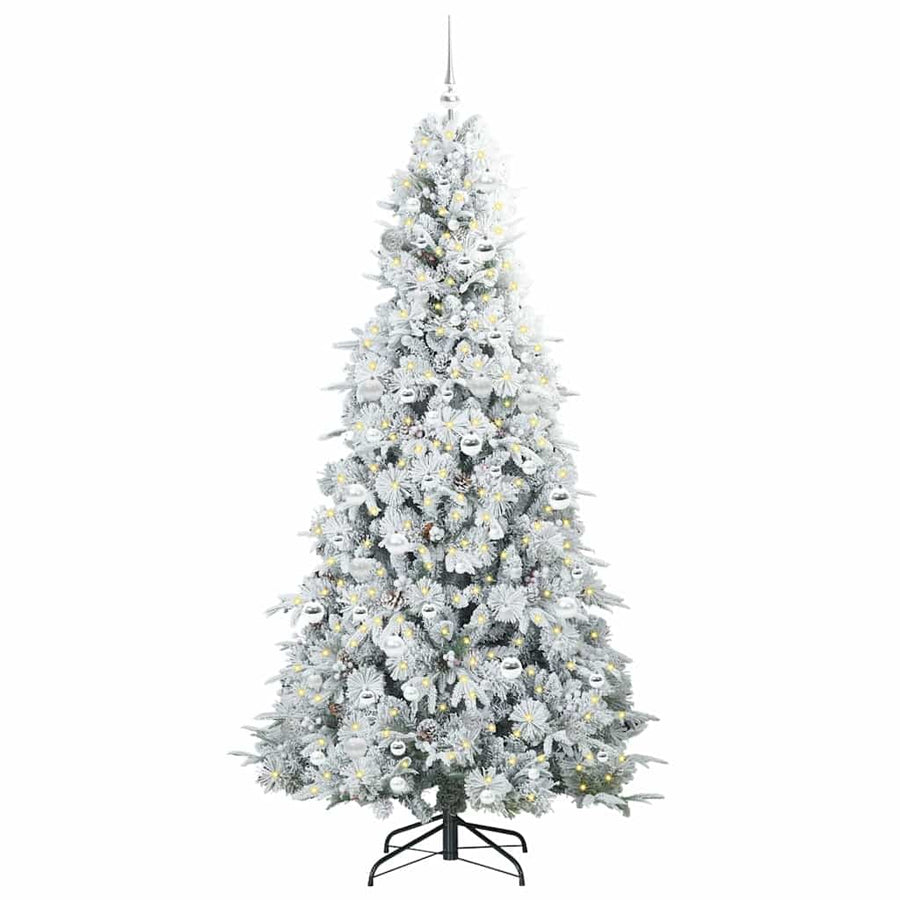 Kunstmatige Inklapbare Kerstboom Wit 210 cm PE en PVC