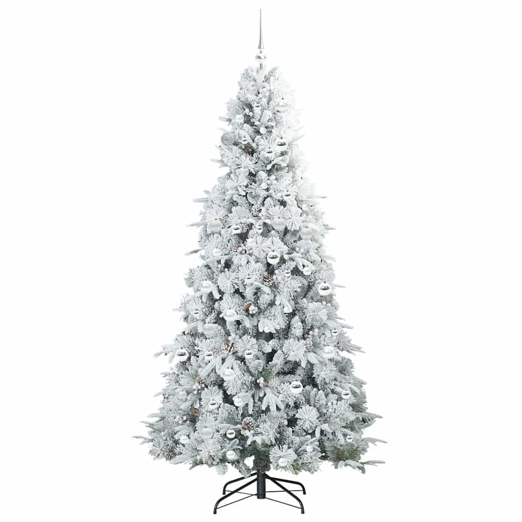 Kunstmatige Inklapbare Kerstboom Wit 210 cm PE en PVC