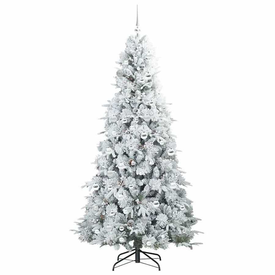 Kunstmatige Inklapbare Kerstboom Wit 210 cm PE en PVC
