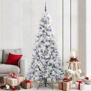 Kerstboom kunst 210 cm wit PE PVC inklapbaar