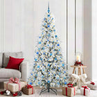 Artificial Collapsible Christmas Tree White 210 cm PE and PVC
