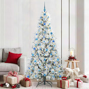 Kunstkerstboom 210 cm wit PE PVC inklapbaar