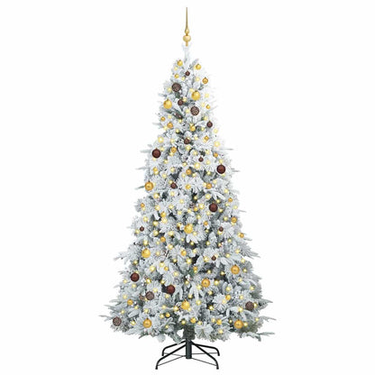 Kunstmatige Inklapbare Kerstboom Wit 240 cm PE en PVC