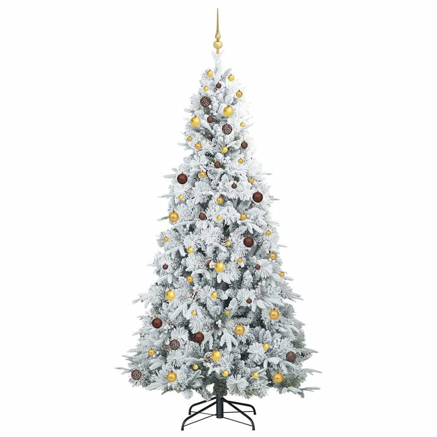 Kunstmatige Inklapbare Kerstboom Wit 240 cm PE en PVC