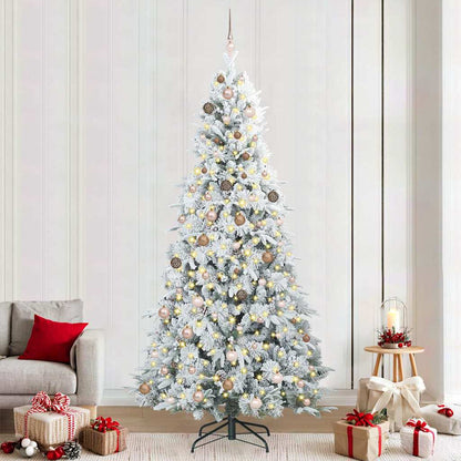 Kunstmatige Inklapbare Kerstboom Wit 240 cm PE en PVC