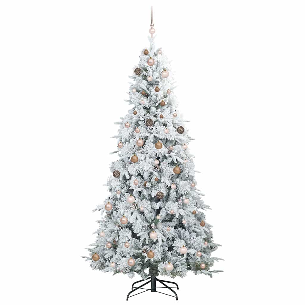 Kunstmatige Inklapbare Kerstboom Wit 240 cm PE en PVC