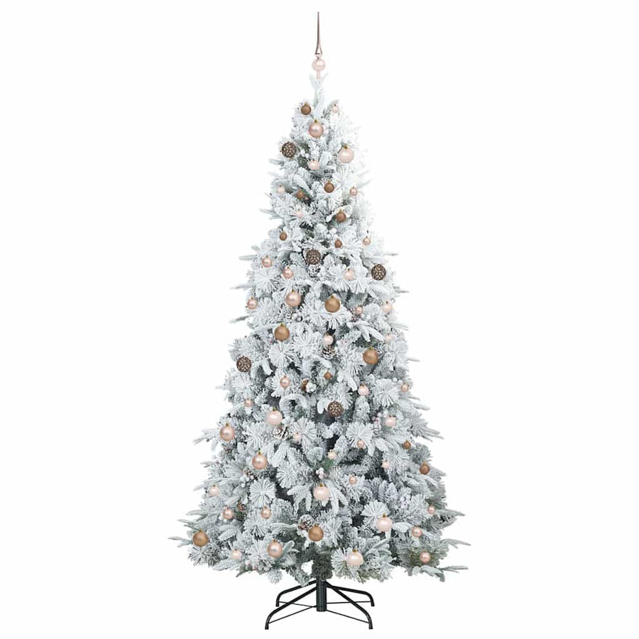 Kunstmatige Inklapbare Kerstboom Wit 240 cm PE en PVC
