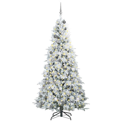 Kunstmatige Inklapbare Kerstboom Wit 240 cm PE en PVC