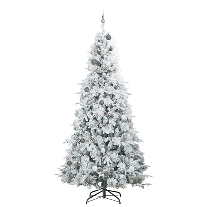 Kunstmatige Inklapbare Kerstboom Wit 240 cm PE en PVC
