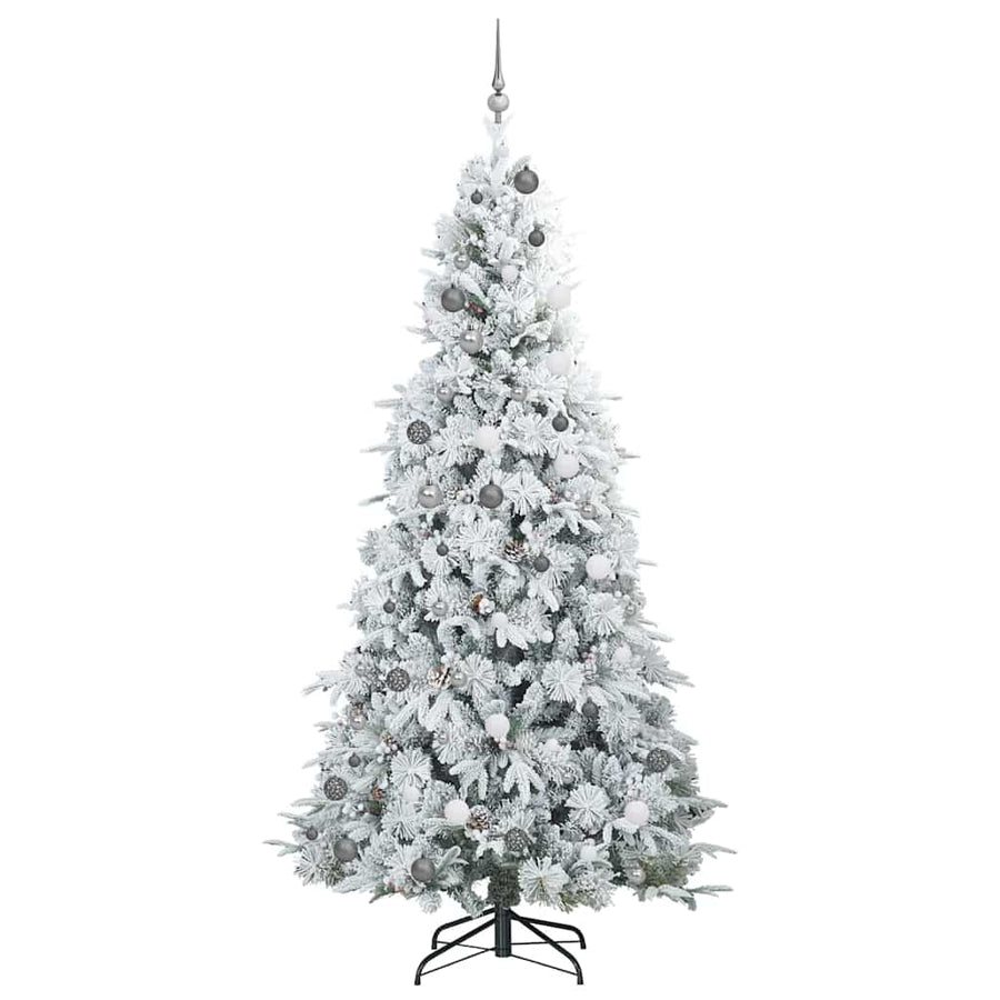Kunstmatige Inklapbare Kerstboom Wit 240 cm PE en PVC
