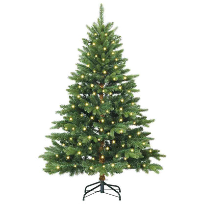 Kunstkerstboom met 150 LED met standaard Groen 120 cm PE en PVC