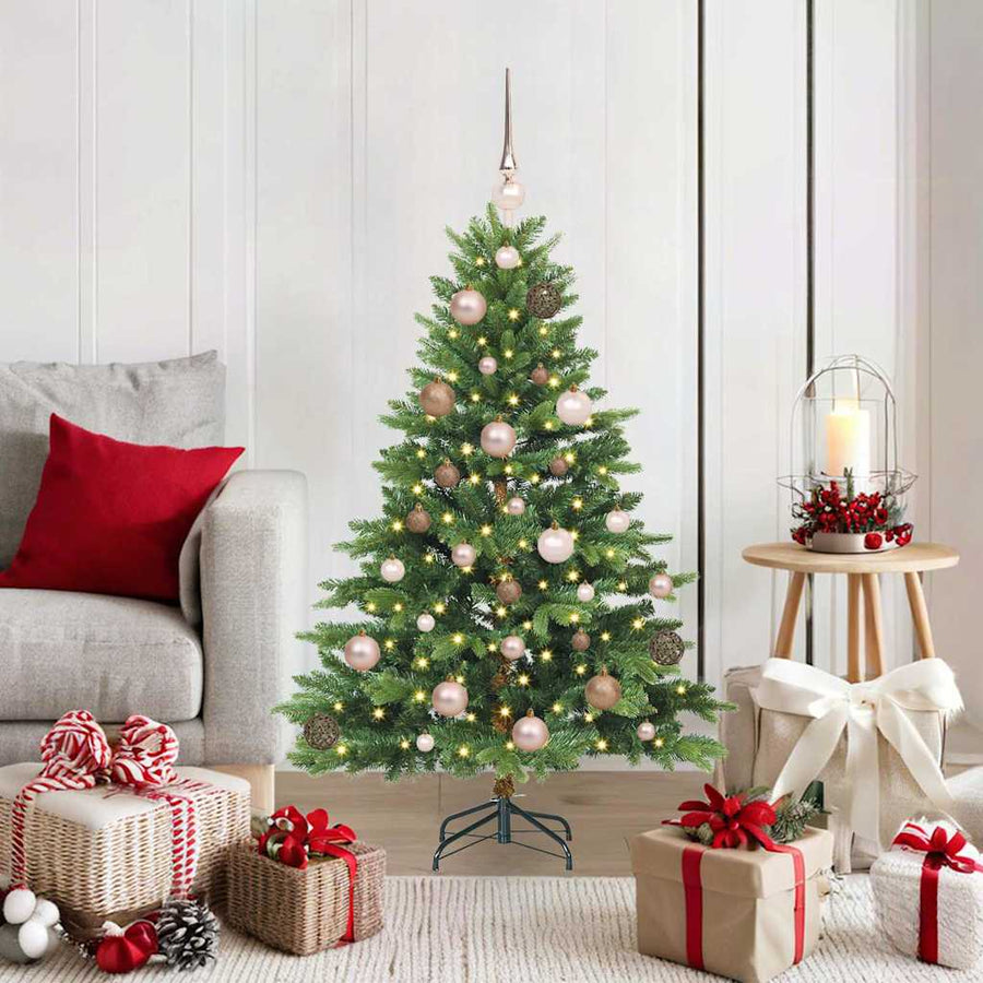 Kunstkerstboom met 150 LED met standaard Groen 120 cm PE en PVC