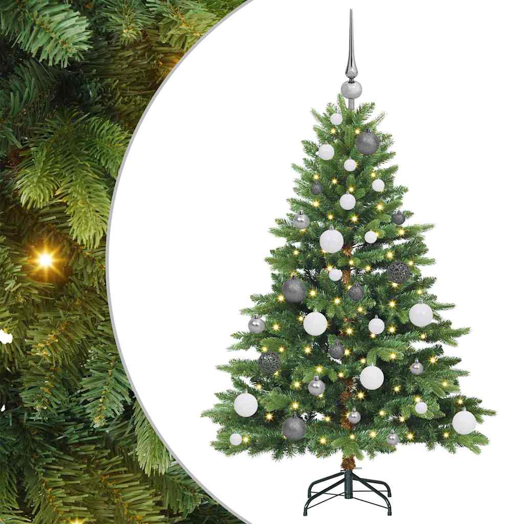 Kunstkerstboom met 150 LED met standaard Groen 120 cm PE en PVC