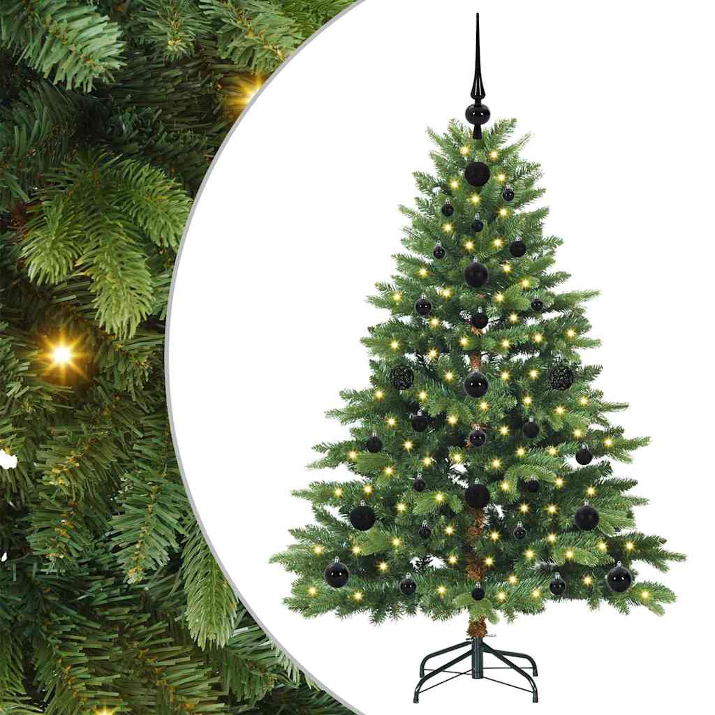Kunstkerstboom met 150 LED met standaard Groen 120 cm PE en PVC