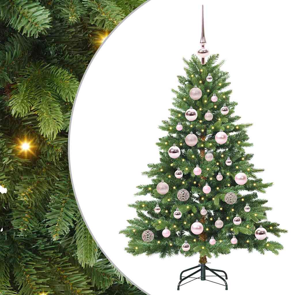 Kunstkerstboom met 150 LED met standaard Groen 120 cm PE en PVC