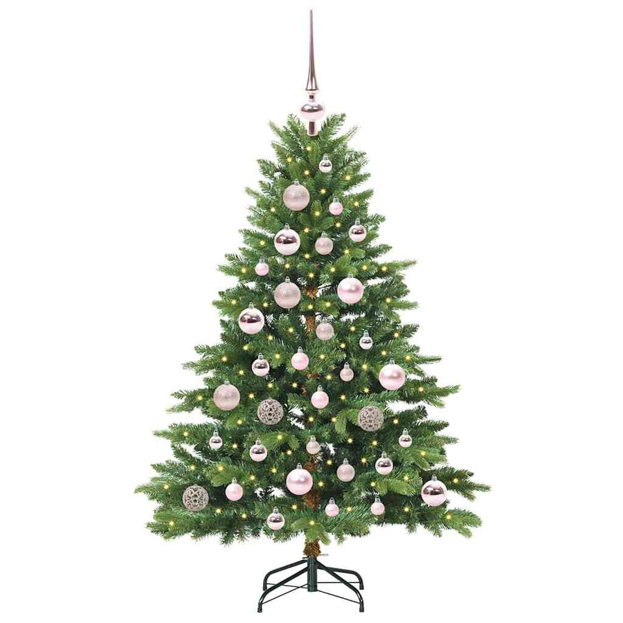 Kunstkerstboom met 150 LED met standaard Groen 120 cm PE en PVC