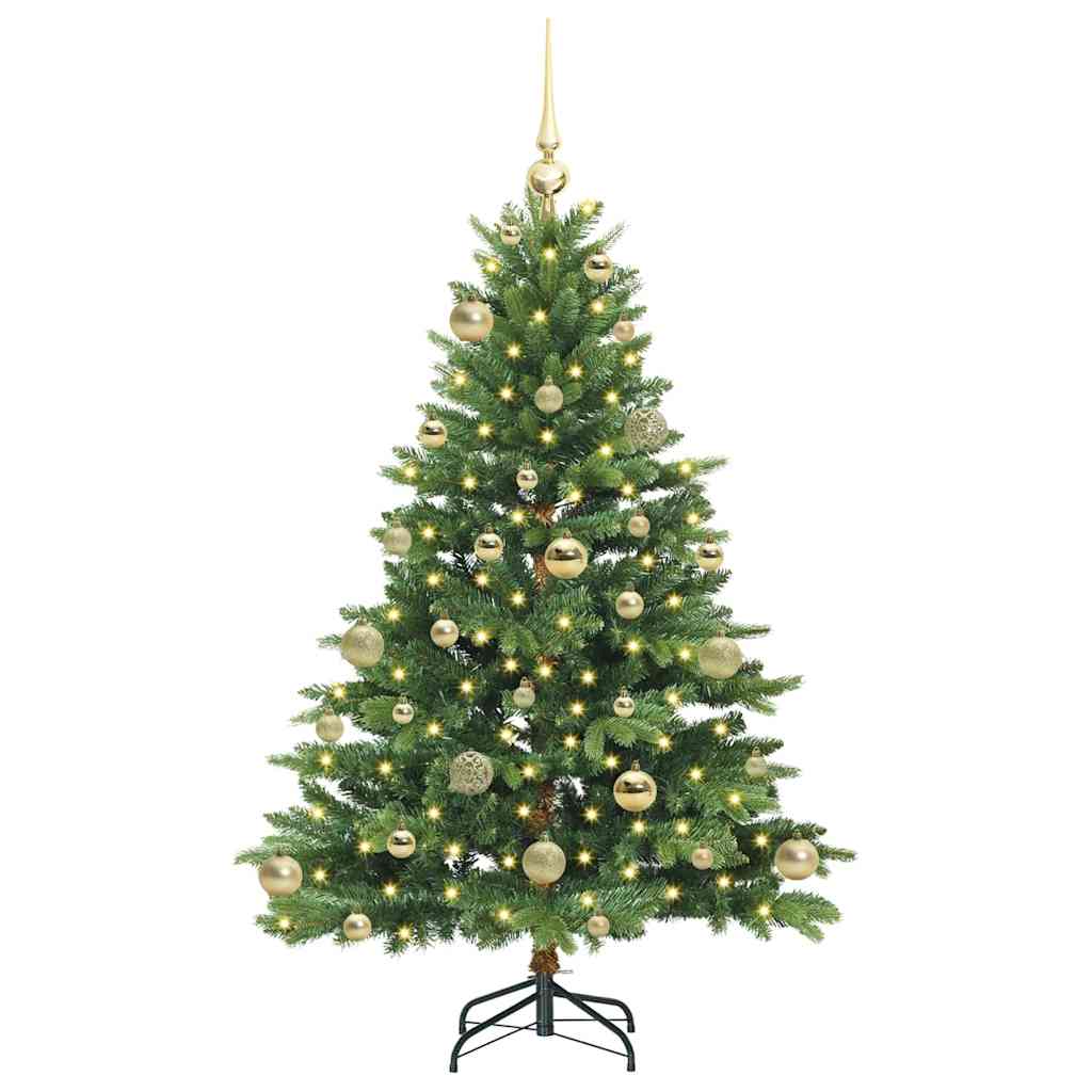 Kunstkerstboom met 150 LED met standaard Groen 120 cm PE en PVC