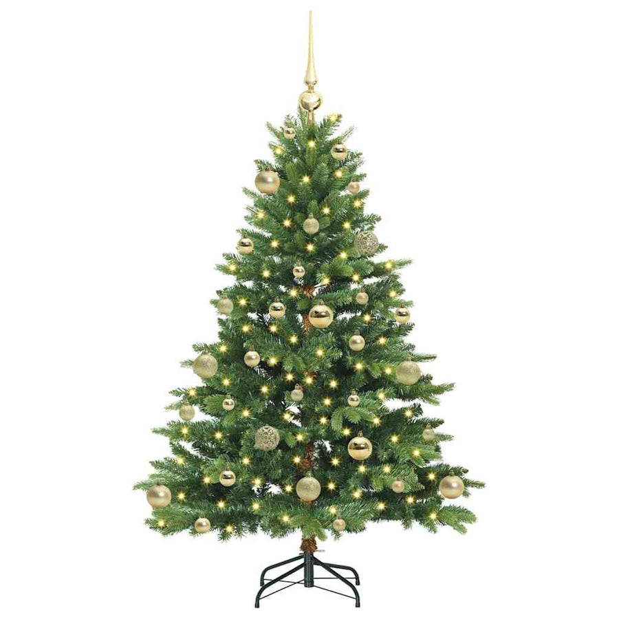 Kunstkerstboom met 150 LED met standaard Groen 120 cm PE en PVC