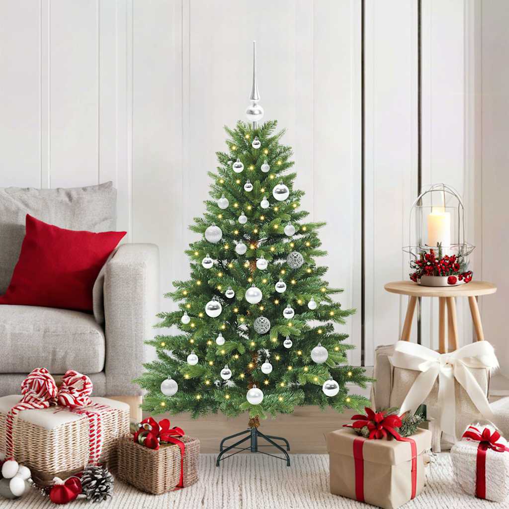 Kunstkerstboom met 150 LED met standaard Groen 120 cm PE en PVC