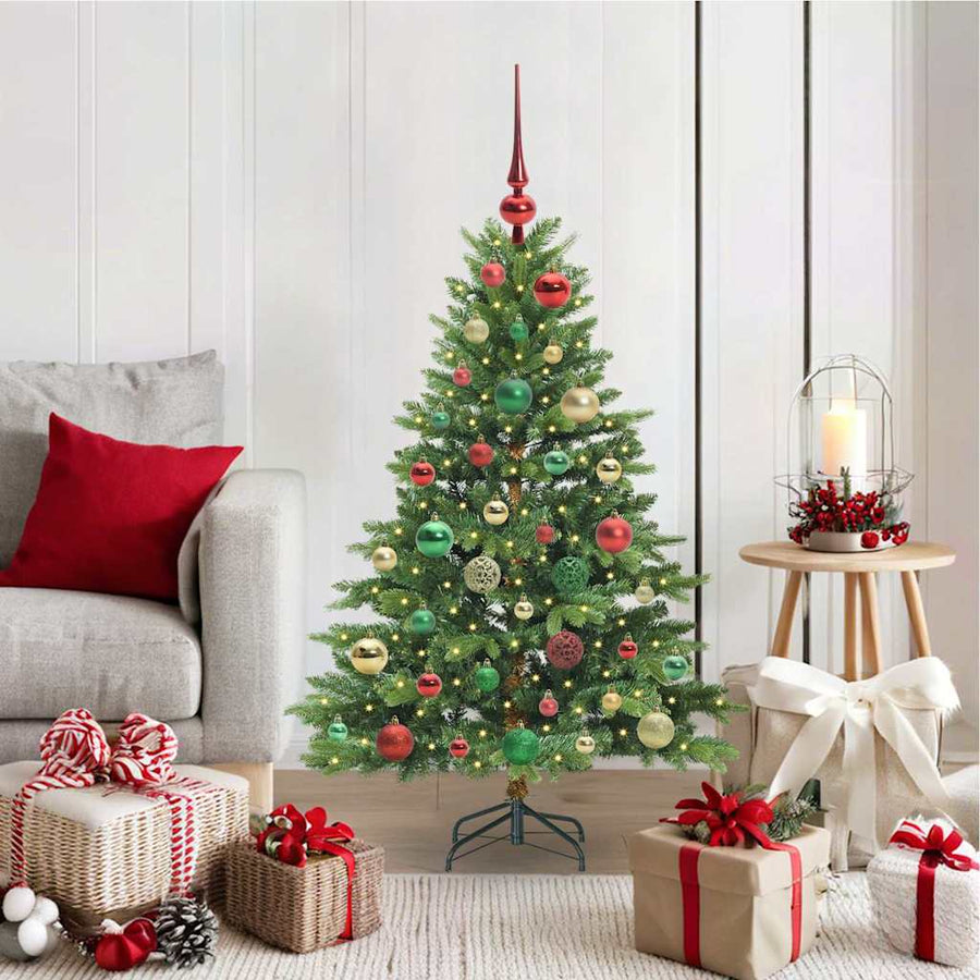 Kunstkerstboom met 150 LED met standaard Groen 120 cm PE en PVC