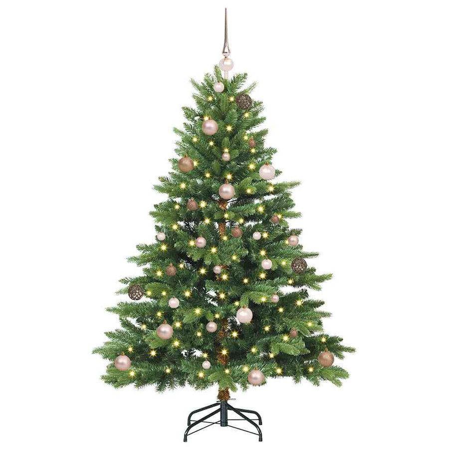 Kunstkerstboom met 150 LED met standaard Groen 150 cm PE en PVC