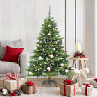 Artificial Christmas Tree with 150 LED Lights with Stand Green 150 cm PE and PVC