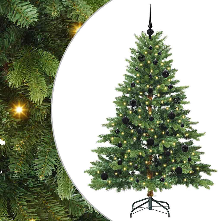 Kunstkerstboom met 150 LED met standaard Groen 150 cm PE en PVC