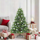 Artificial Christmas Tree with 150 LED Lights with Stand Green 150 cm PE and PVC