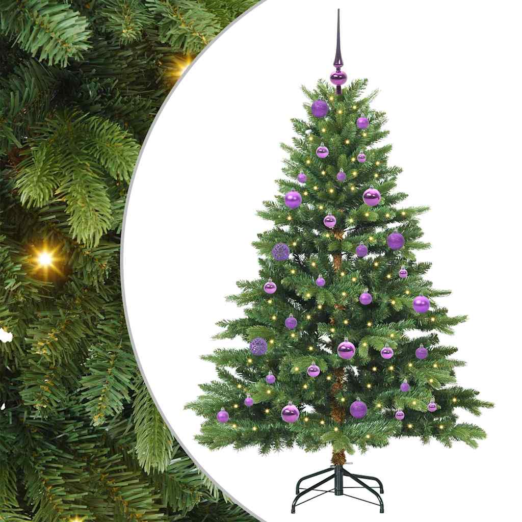 Kunstkerstboom met 150 LED met standaard Groen 150 cm PE en PVC
