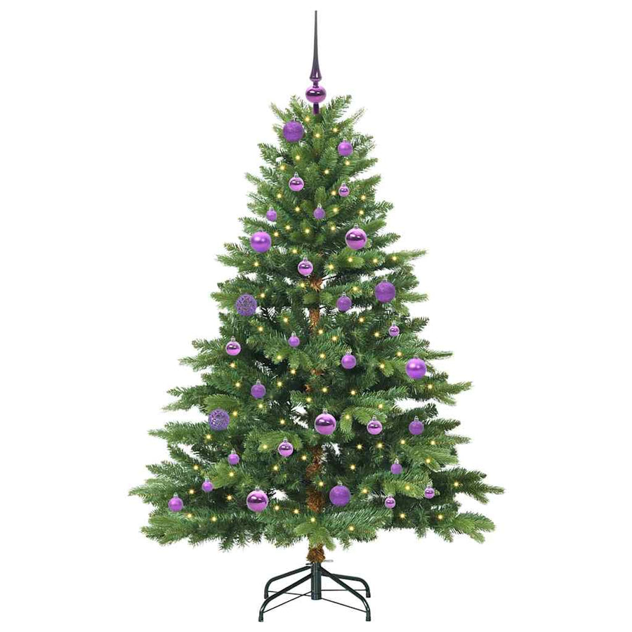 Kunstkerstboom met 150 LED met standaard Groen 150 cm PE en PVC