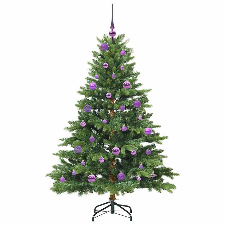 Kunstkerstboom met 150 LED met standaard Groen 150 cm PE en PVC