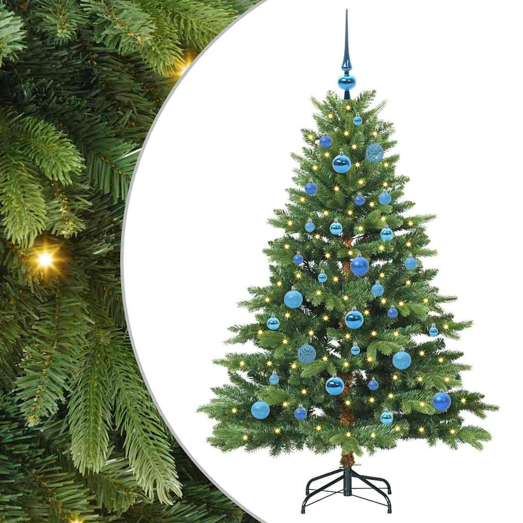 Kunstkerstboom met 150 LED met standaard Groen 150 cm PE en PVC