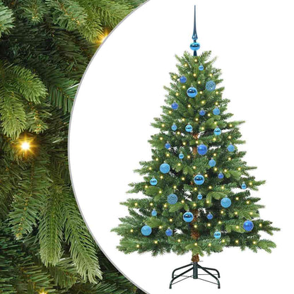 Kunstkerstboom met 150 LED met standaard Groen 150 cm PE en PVC