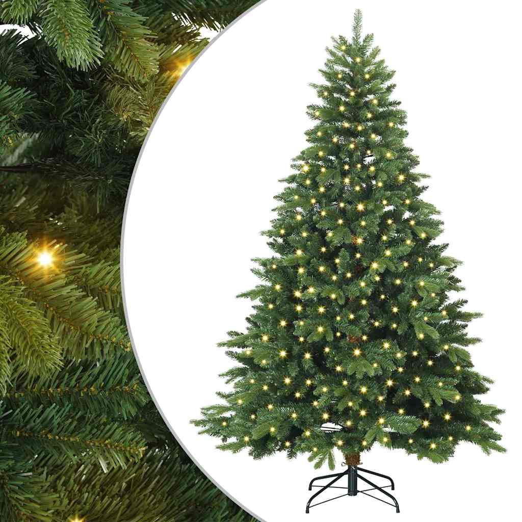 Kunstkerstboom met 300 LED met standaard Groen 180 cm PE en PVC
