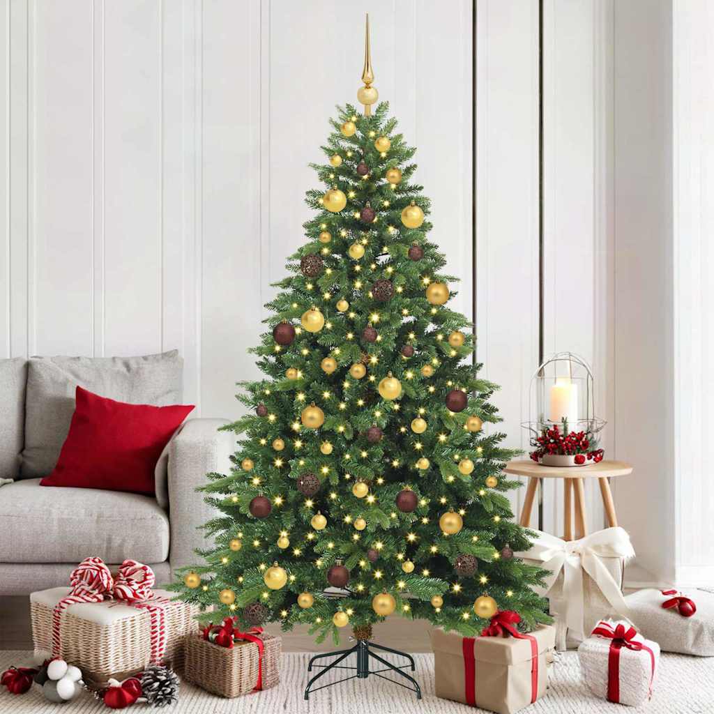 Kunstkerstboom met 300 LED met standaard Groen 180 cm PE en PVC