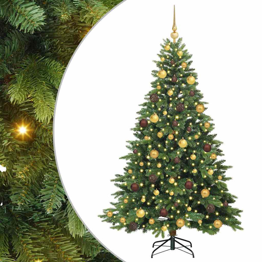 Kunstkerstboom met 300 LED met standaard Groen 180 cm PE en PVC