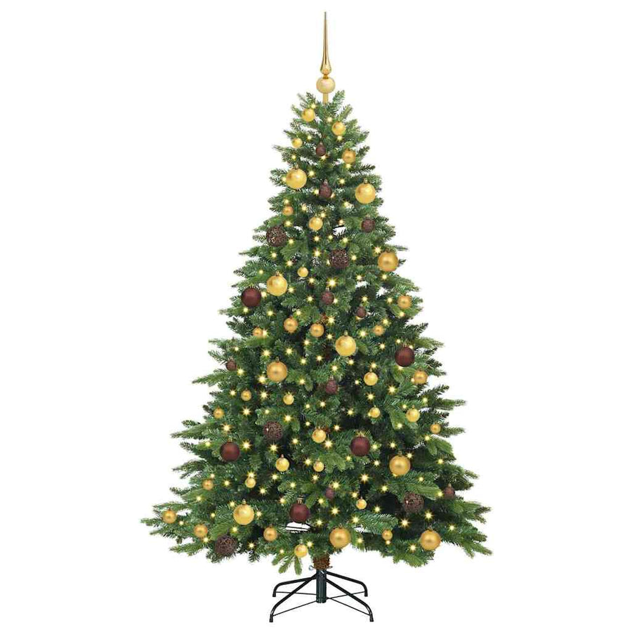 Kunstkerstboom met 300 LED met standaard Groen 180 cm PE en PVC