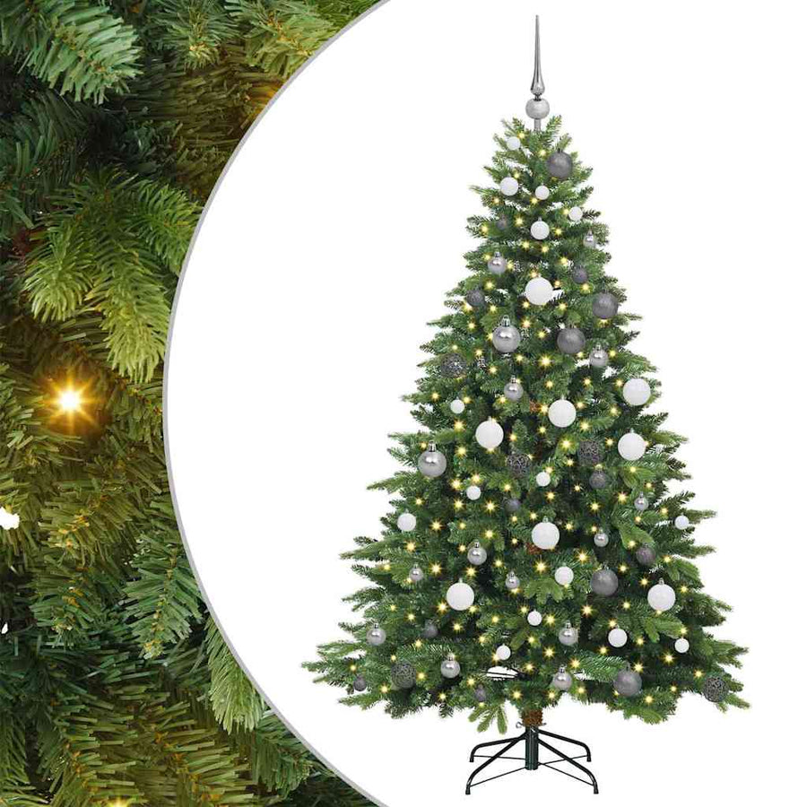 Kunstkerstboom met 300 LED met standaard Groen 180 cm PE en PVC