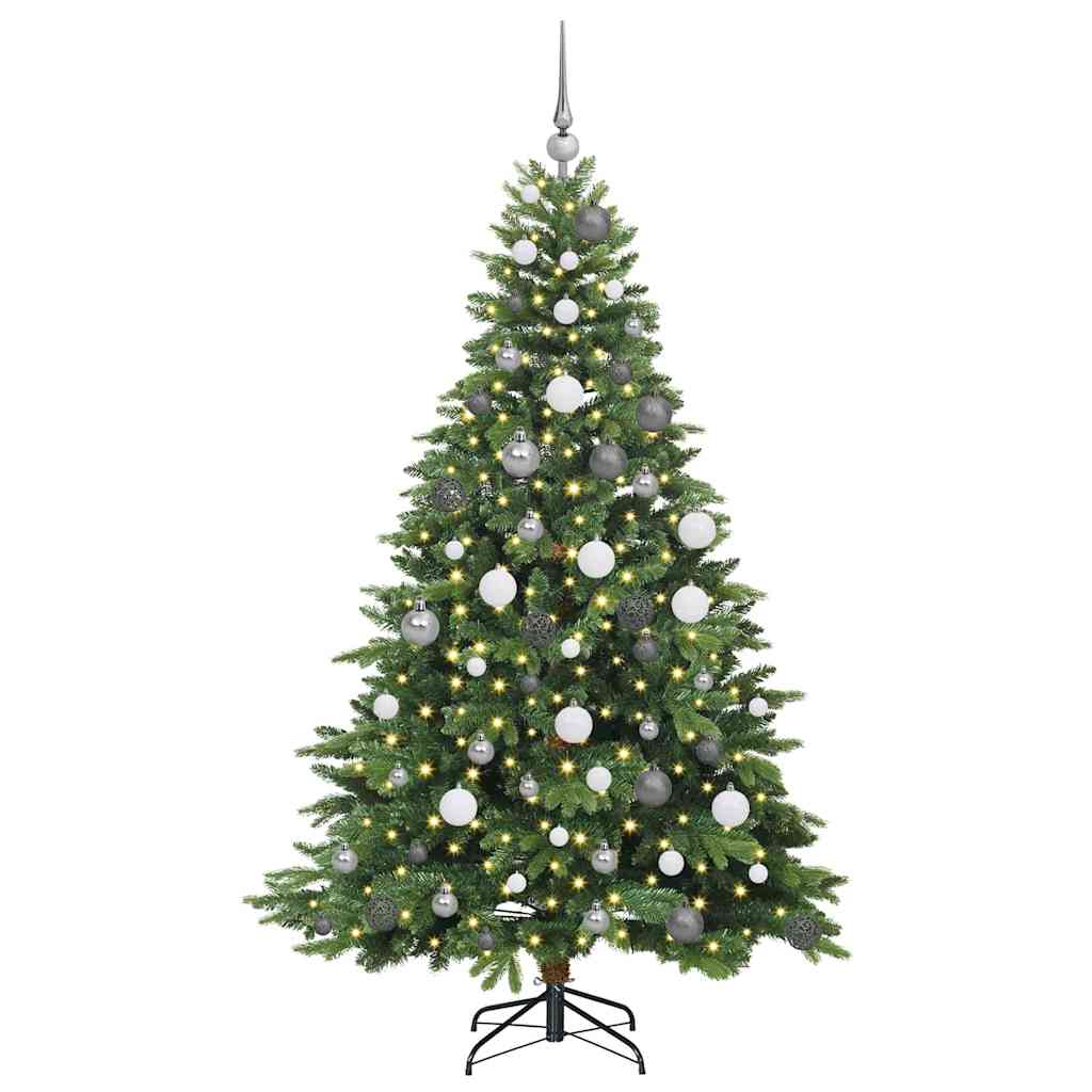 Kunstkerstboom met 300 LED met standaard Groen 180 cm PE en PVC
