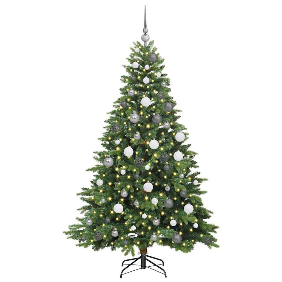 Kunstkerstboom met 300 LED met standaard Groen 180 cm PE en PVC