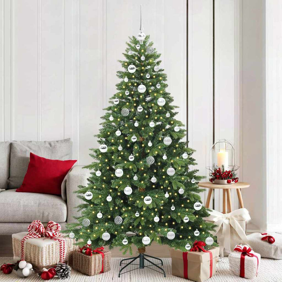 Kunstkerstboom met 300 LED met standaard Groen 180 cm PE en PVC