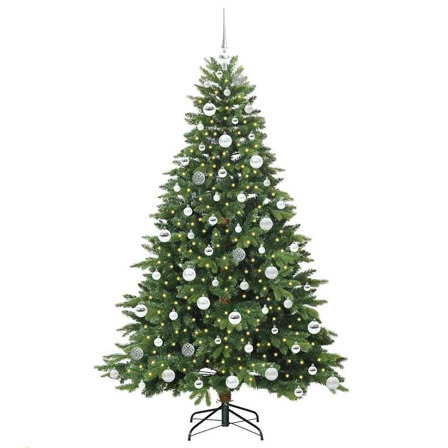 Kunstkerstboom met 300 LED met standaard Groen 180 cm PE en PVC
