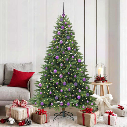 Kunstkerstboom met 300 LED met standaard Groen 180 cm PE en PVC