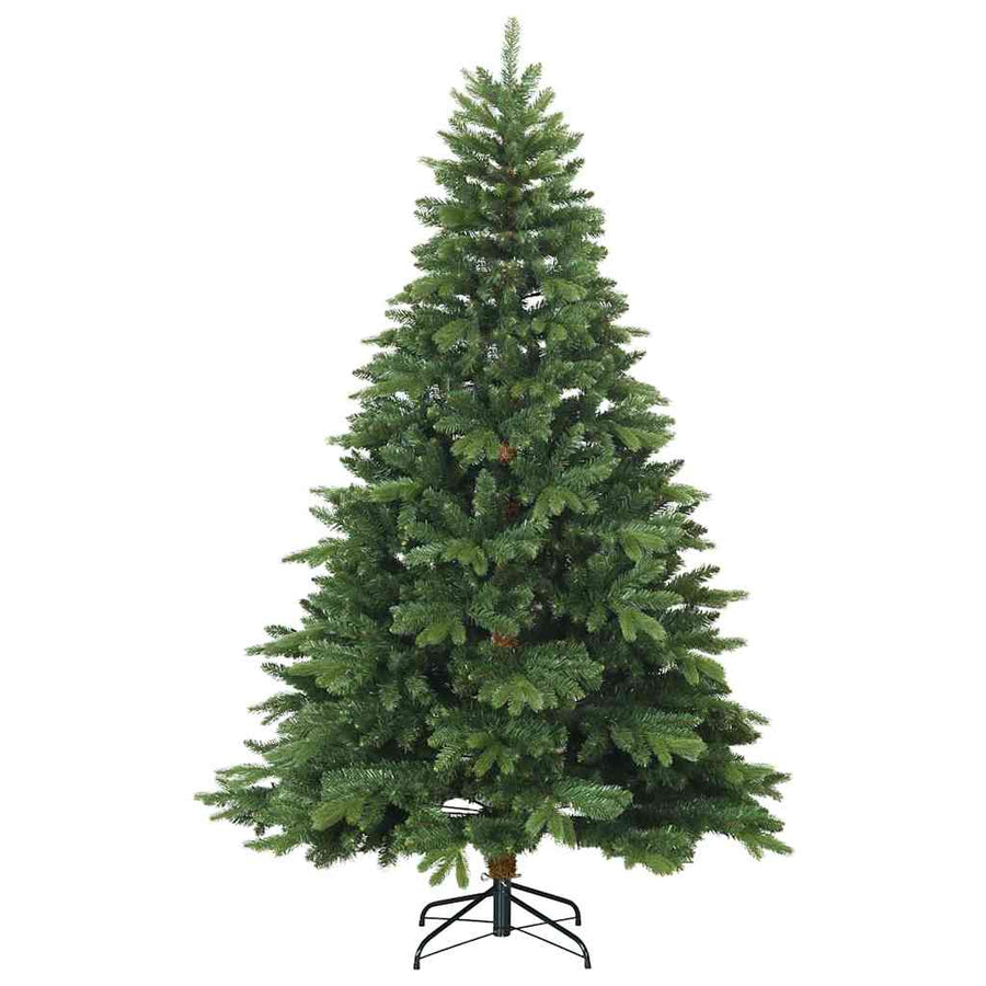 Kunstkerstboom met 300 LED met standaard Groen 210 cm PE en PVC